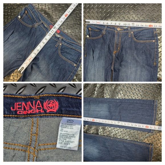 Cinch Jenna 32R Slim Bootcut Stretch Denim Western Jeans 32x32 - Picture 7 of 14